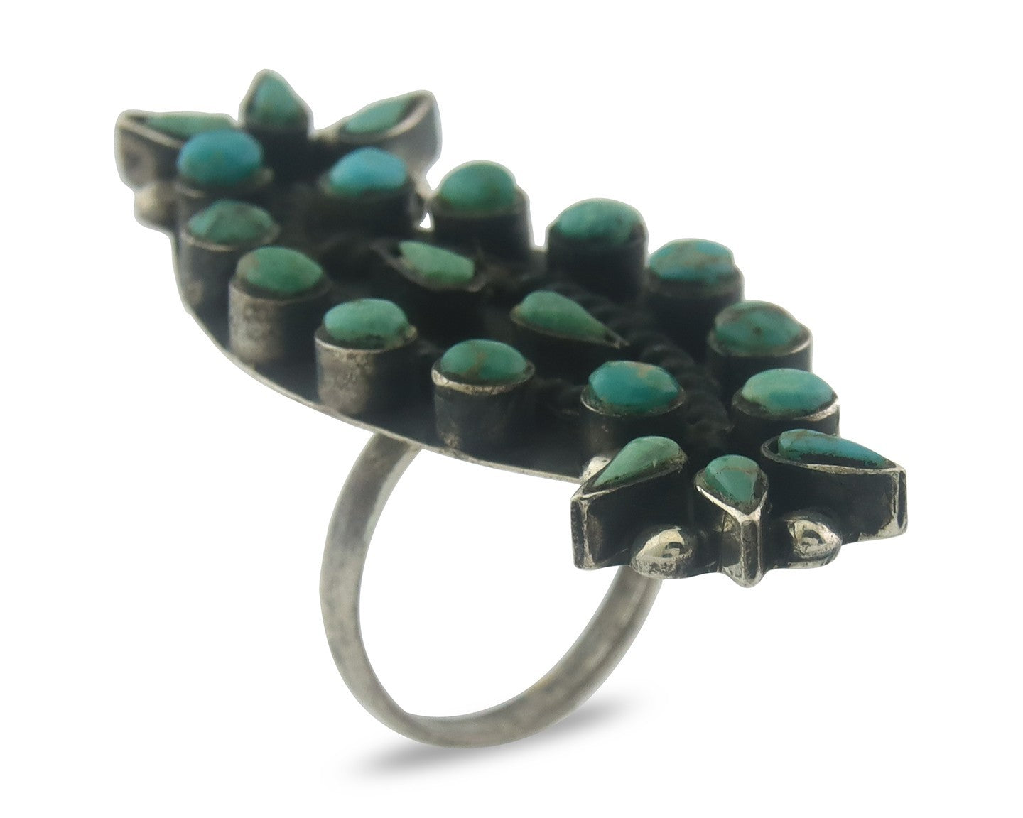 Navajo Ring Sterling Silver Authentic Vintage Turquoise Size 6.0