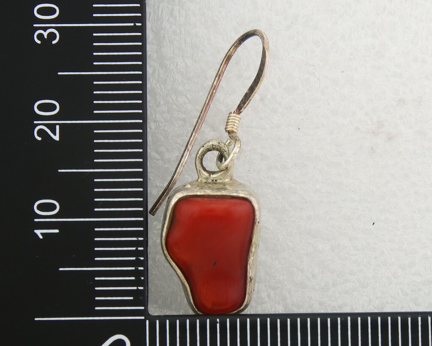 Navajo Earrings 925 Silver Natural Coral Native American Artist C.80's