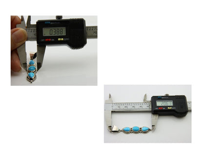 Navajo Necklace 925 Silver Natural Turquoise Artist Kathllen Chavez C.80's