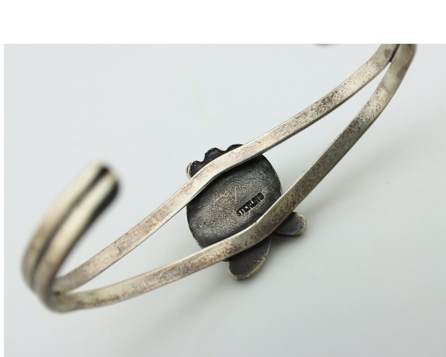 Navajo Slave Bracelet 925 Silver Natural SB Turquoise Native American C.80's