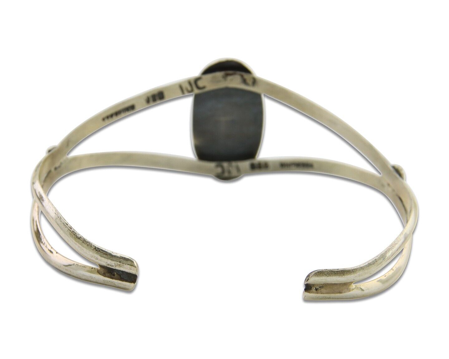 Navajo Cuff Bracelet 925 Silver Turquoise Cuff Artist Signed IJC C.80's