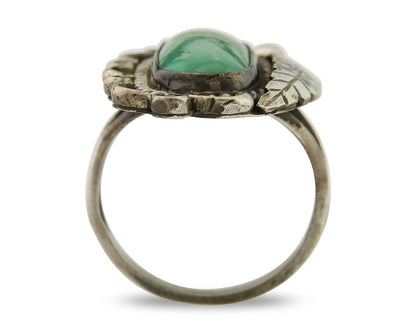 Navajo Ring .925 Sterling Blue Turquoise Artist Signed R Yazzie C.80's