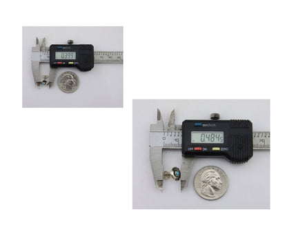 Navajo Paw Earrings 925 Silver Turquoise Native American Artist C.80's