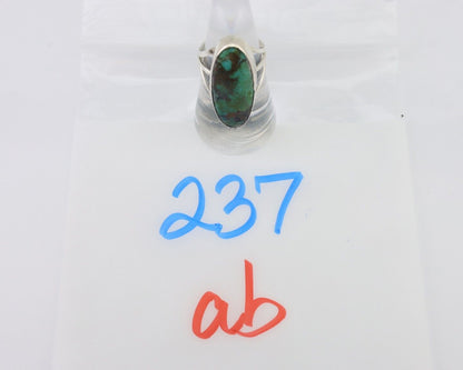 Navajo Ring 925 Silver Natural Blue Gem Turquoise Native American Artist C.80's