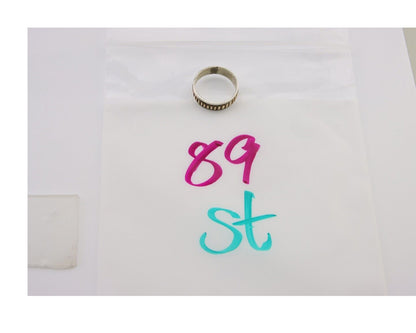 Navajo Handmade Ring 925 Silver & Gold Artist Signed E C.80's