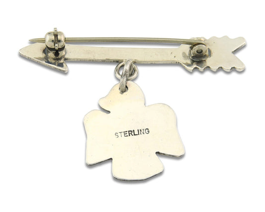 Navajo Pin Sterling Silver Thunderbird Arrow Artist Native American Artist