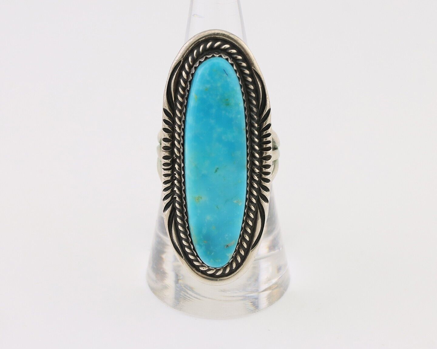 Navajo Handmade Ring 925 Silver Turquoise Native American Artist C.80's