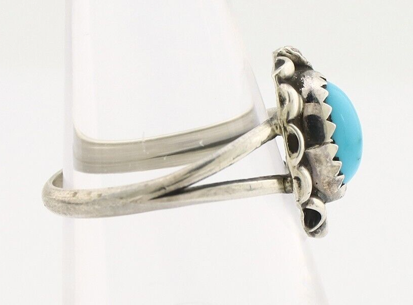 Navajo Ring 925 Silver Turquoise Artist Signed SkyStone Creations C.80's