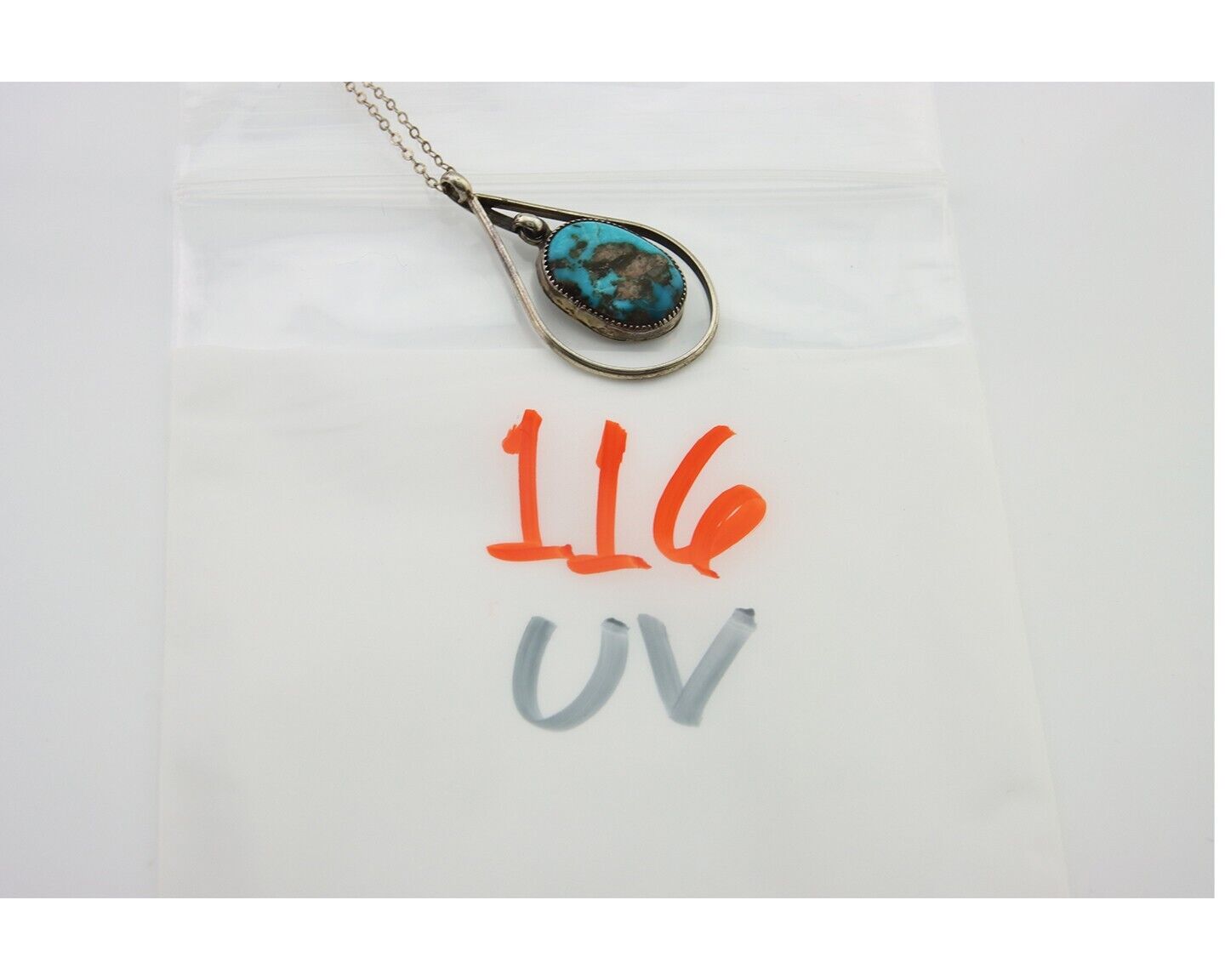 Navajo Necklace 925 Silver Natural Turquoise Native American C.80's