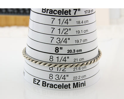 Navajo Bangle Bracelet 925 Silver Hand Stamped Twist Native American Artist C80s