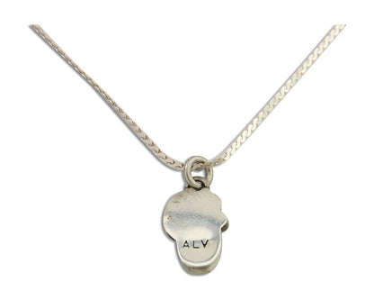 Navajo Necklace 925 Silver Natural Turquoise Artist Signed ALV C.80's