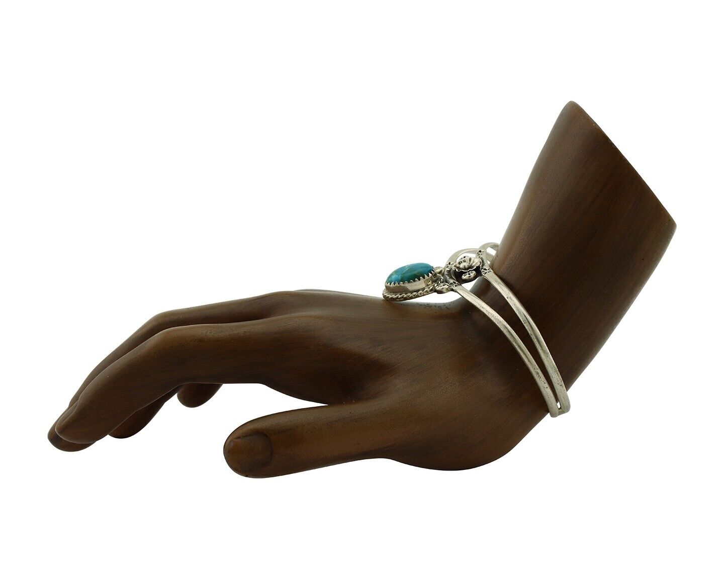 Navajo Bracelet 925 Silver Kingman Turquoise Artist Native American C.80's