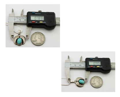 Navajo Turquoise Necklace 925 Silver Native American Artist C.80's