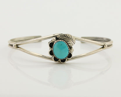 Navajo Handmade Bracelet 925 Silver Natural Blue Turquoise Native American C80's