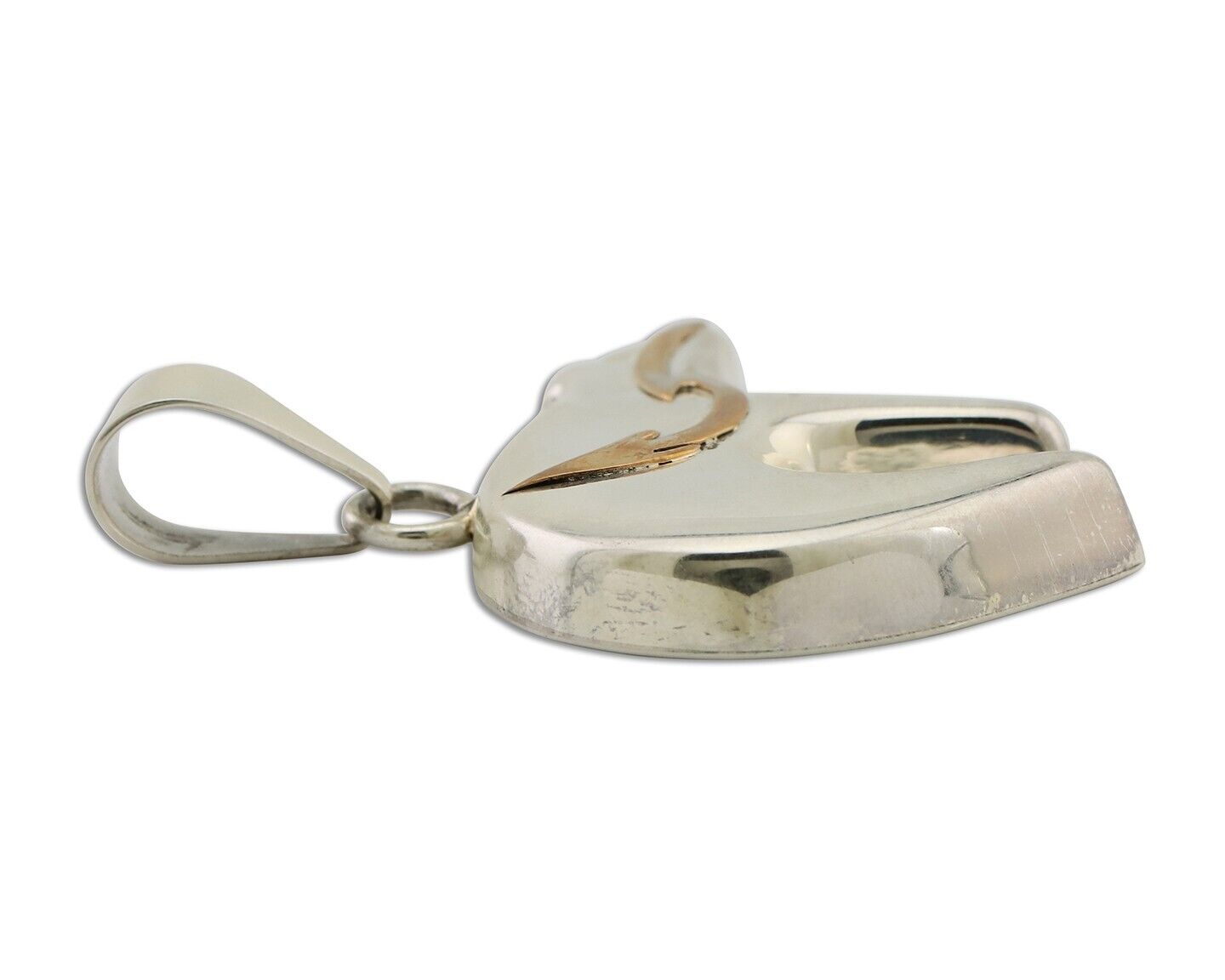 Navajo Spirit Bear Pendant 925 Sterling Silver Native Artist C.80's