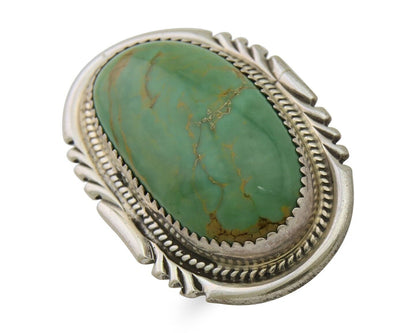 Navajo Ring 925 Silver Green Turquoise Native American Artist C.80's