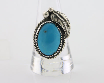Navajo Handmade Ring 925 Silver Natural Turquoise Native Artist C.80's