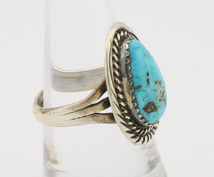Navajo Handmade Ring 925 Silver Turquoise Native American Artist C.80's