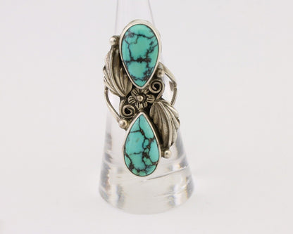 Navajo Handmade Ring 925 Silver Natural Tuquoise Artist Signed R E C.80's