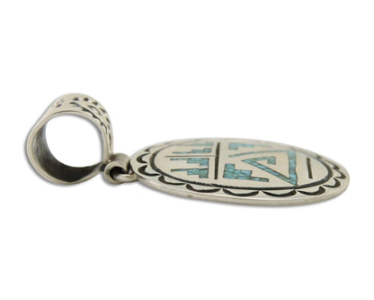 Navajo Necklace 925 Silver Natural Turquoise Artist Signed Stanley Bain C.80's