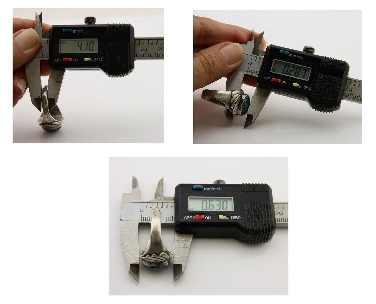 Navajo Ring 925 Silver Turquoise Turpen's Pawn Vault Artist Native C.80's