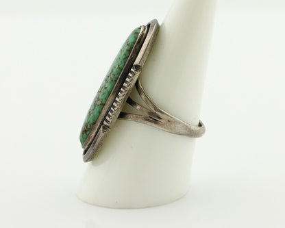 Navajo Ring 925 Silver Spiderweb Turquoise Aritst Signed William Denetdale C.80s