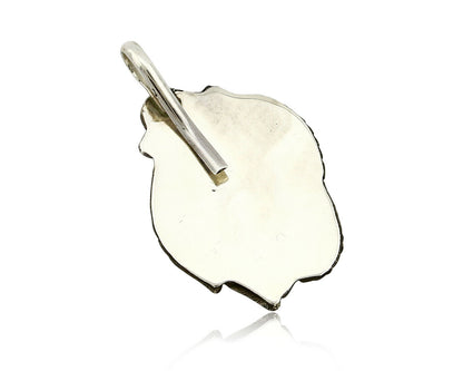Navajo Josephine Rojas Natural Mined Fire Agate .925 Silver Handmade Pendant