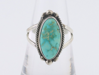 Navajo Ring 925 Silver Natural Blue Turquoise Artist Signed Jack Whittaker C.80s