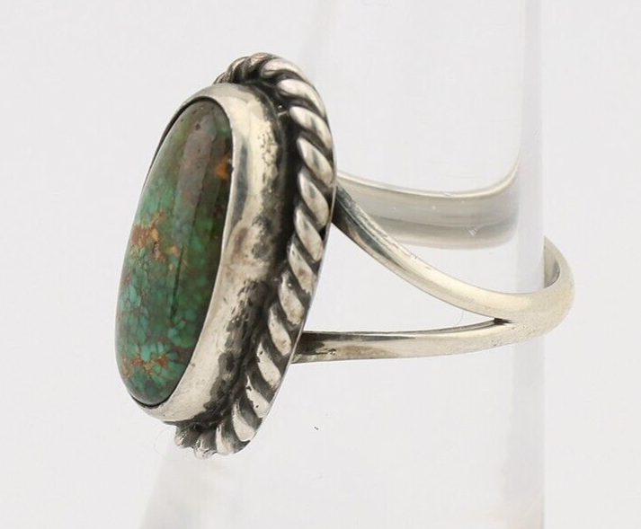 Navajo Handmade Ring 925 Silver Turquoise Native American Artist C.80's