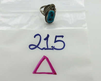 Navajo Ring 925 Silver Sleeping Beauty Turquoise Artist Signed Justin Morris C80