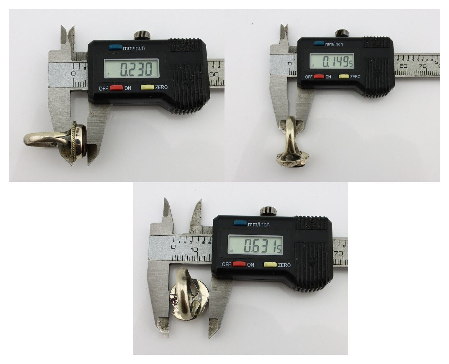 Navajo Handmade Ring 925 Silver Natural High Grade Fire Opal Native Artist C.80s