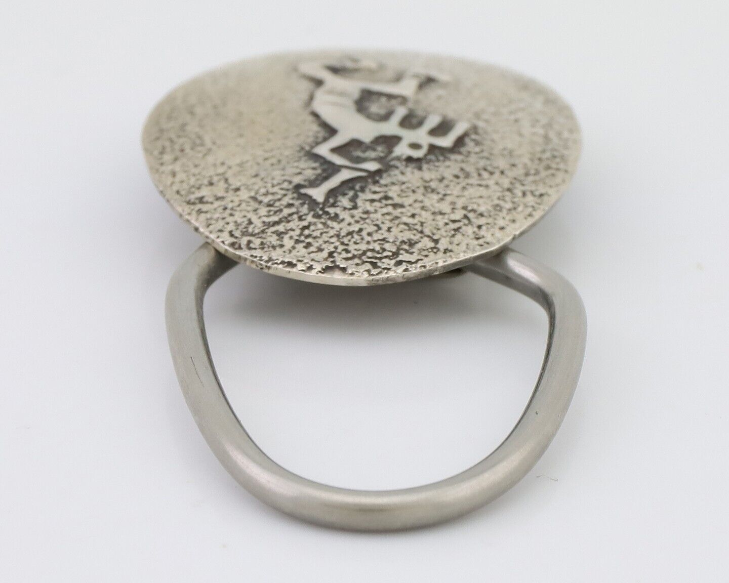 Navajo Kokopelli Key Chain .925 Silver Handmade Artist Signed Richard Begay C80s