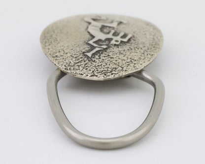 Navajo Kokopelli Key Chain .925 Silver Handmade Artist Signed Richard Begay C80s