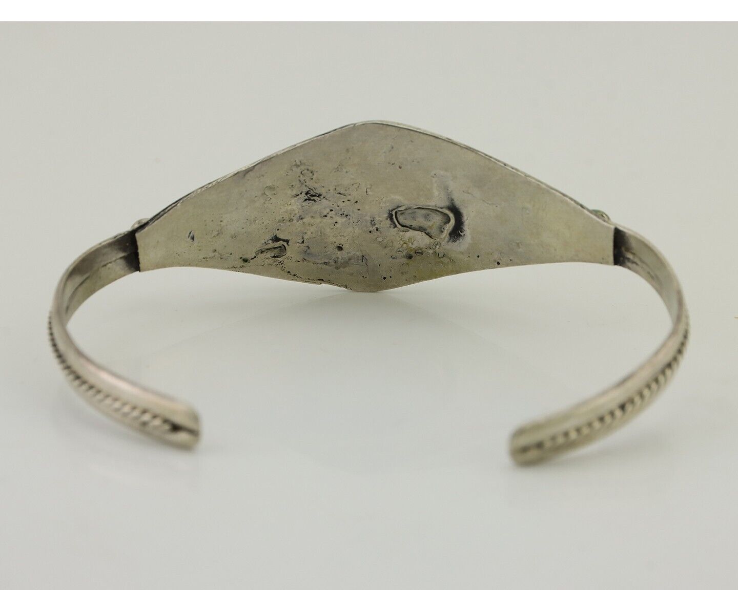 Navajo Bracelet 925 Silver Kingman Turquoise Native American Artist C.80's