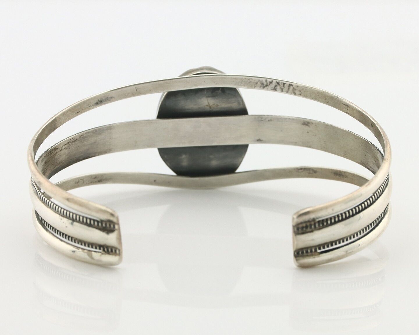 Navajo Bracelet 925 Silver Mine 8 Turquoise Native American Artist C.80's