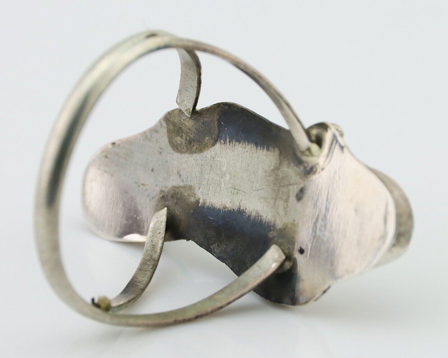 Navajo Handmade Ring 925 Silver Kingman Turquoise Native American Artist C.80's