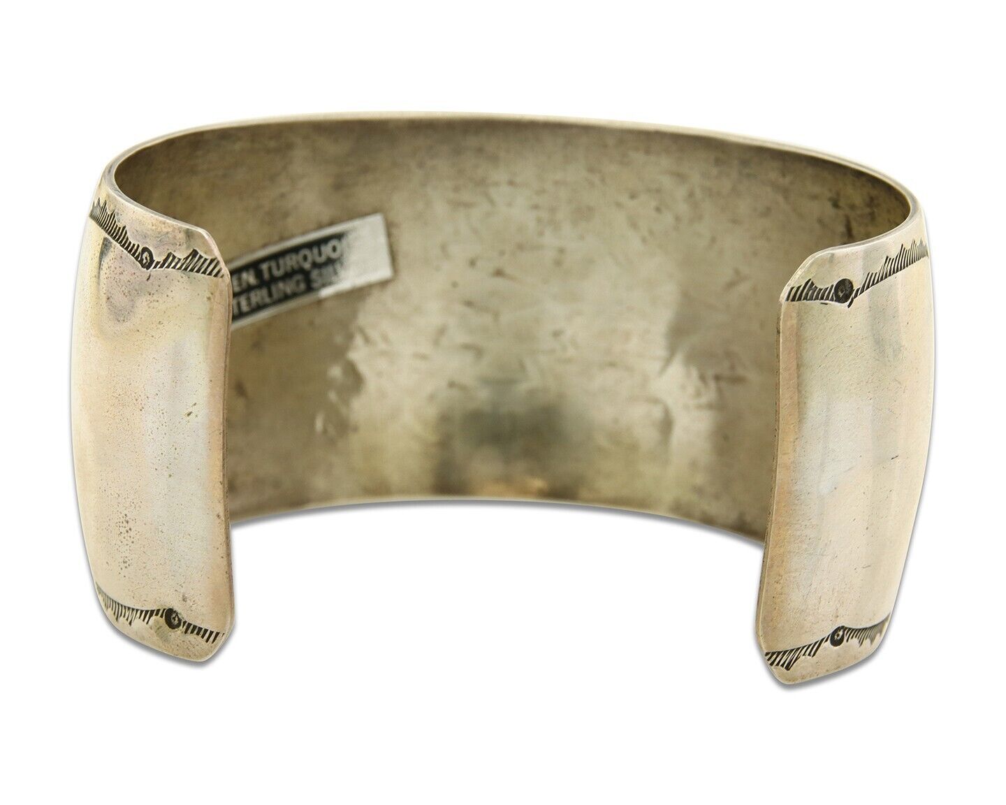 Men Navajo Bracelet 925 Silver Inlaid Turquoise Cuff Artist Signed NAKAI C.80's