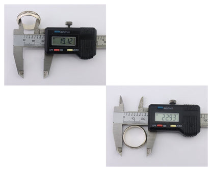 Navajo Hand Stamped Band 925 Silver 6.0 mm Signed Larry Chavez Size 9.25 C.80's