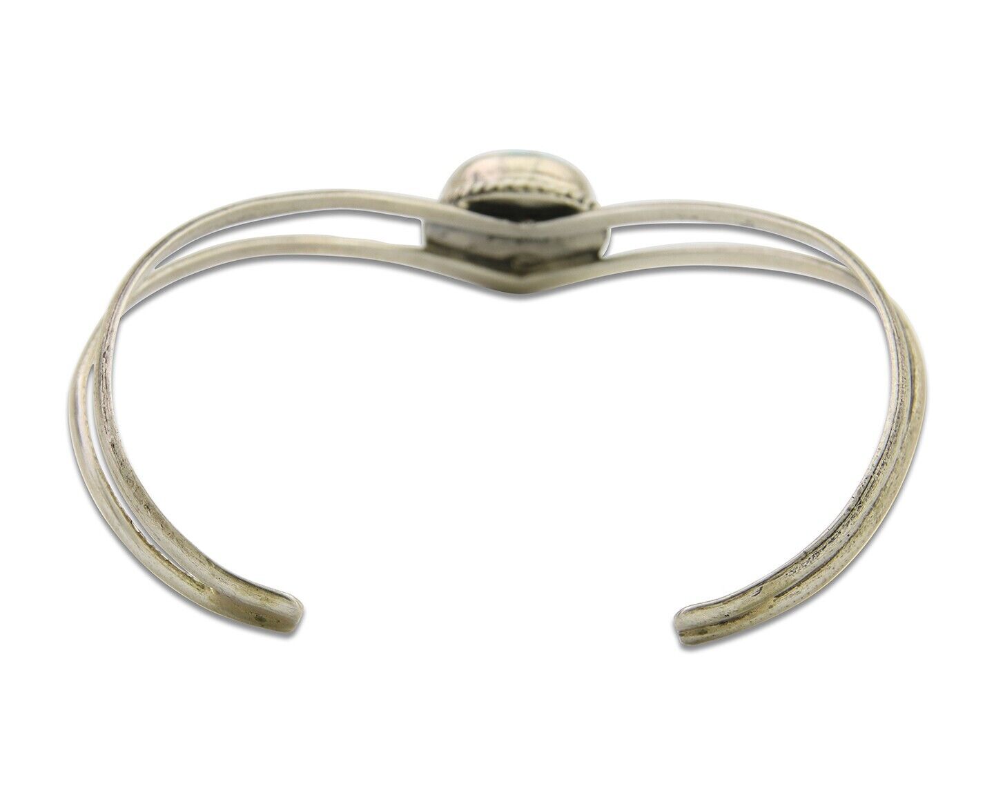 Navajo Bracelet 925 Silver Cuff Turquoise Handmade Artist Signed MC C.80's