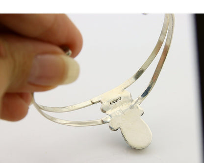 Navajo Cuff Bracelet 925 Silver Turquoise Cuff Native American Artist C.80's