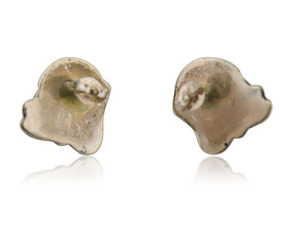 Navajo Earrings 925 Silver Natural Turquoise Native American Artist C.80's