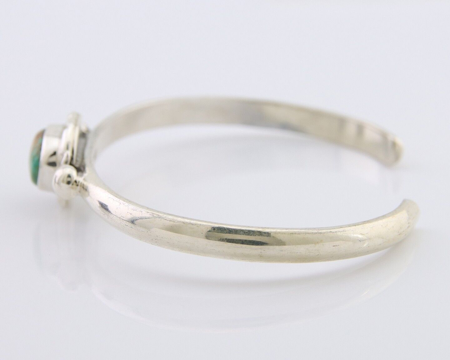 Navajo Bracelet 925 Silver Natural Turquoise Native American Artist C.80's