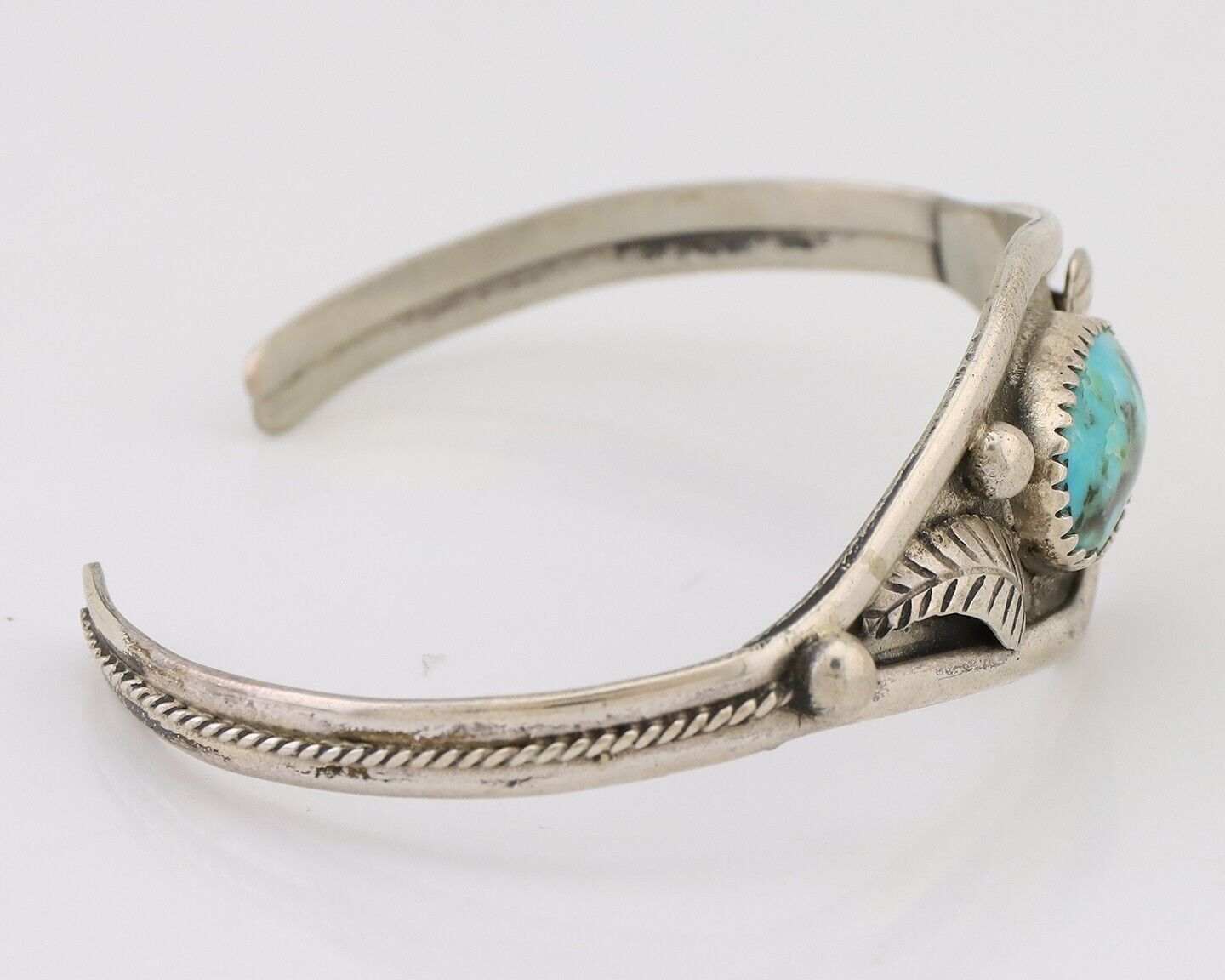 Navajo Handmade Bracelet 925 Silver Arizona Turquoise Native American C.80's