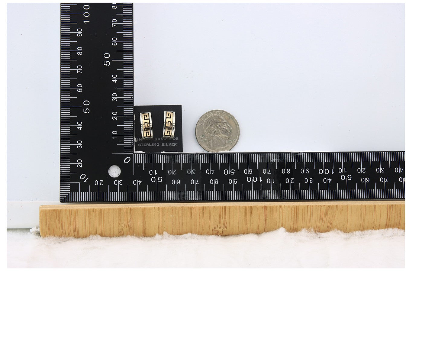 Navajo Earrings Sterling Silver & Gold Vintage Handmade Signed S Skeets