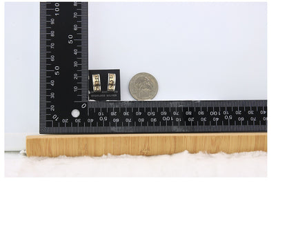 Navajo Earrings Sterling Silver & Gold Vintage Handmade Signed S Skeets