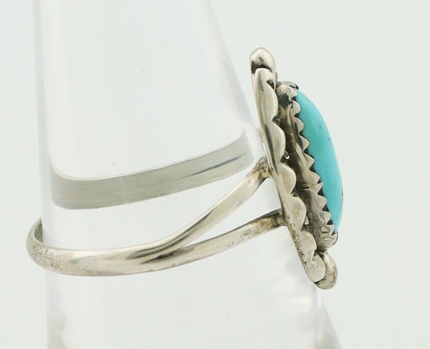 Navajo Handmade Ring 925 Silver Sleeping Beauty Artist Signed SC C80s