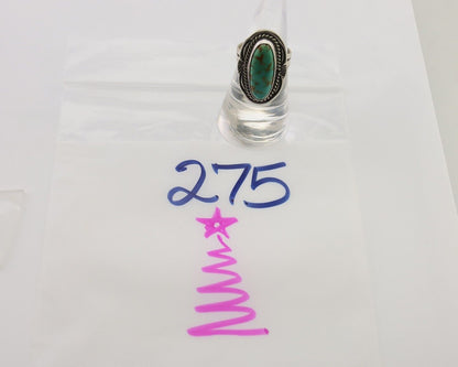 Navajo Ring 925 Silver Blue Turquoise Native Artist Signed M Begay C.80's