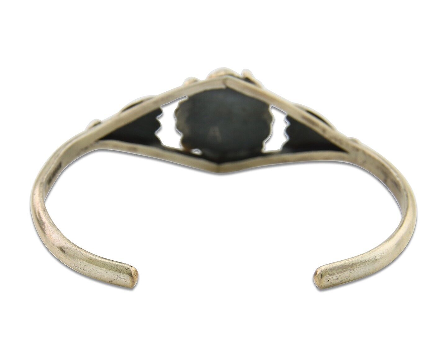 Navajo Bracelet 925 Silver Cuff Turquoise Handmade Native Artist C.80's