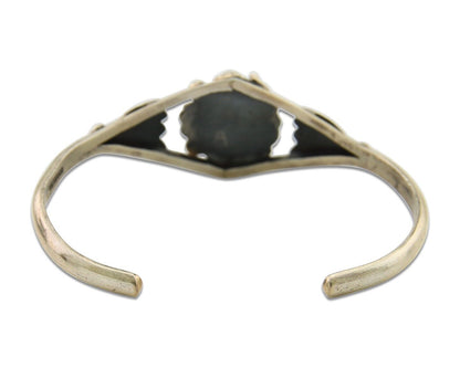 Navajo Bracelet 925 Silver Cuff Turquoise Handmade Native Artist C.80's