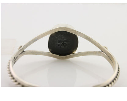 Navajo Cuff Bracelet 925 Silver Natural Blue Turquoise Artist Signed Gecko C.80s